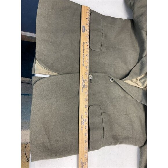Nordstrom x Loro Piana 100% Camel Hair Men's Green Blazer sport coat Career 42 R - Picture 7 of 13